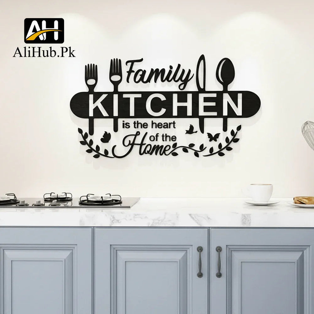Kitchen Family Is the Heart Of the Home Wooden Wall Art - Alihub