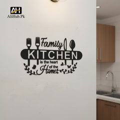 Kitchen Family Is the Heart Of the Home Wooden Wall Art