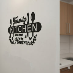 Kitchen Family Is the Heart Of the Home Wooden Wall Art