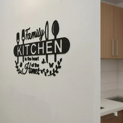 Kitchen Family Is the Heart Of the Home Wooden Wall Art - Alihub