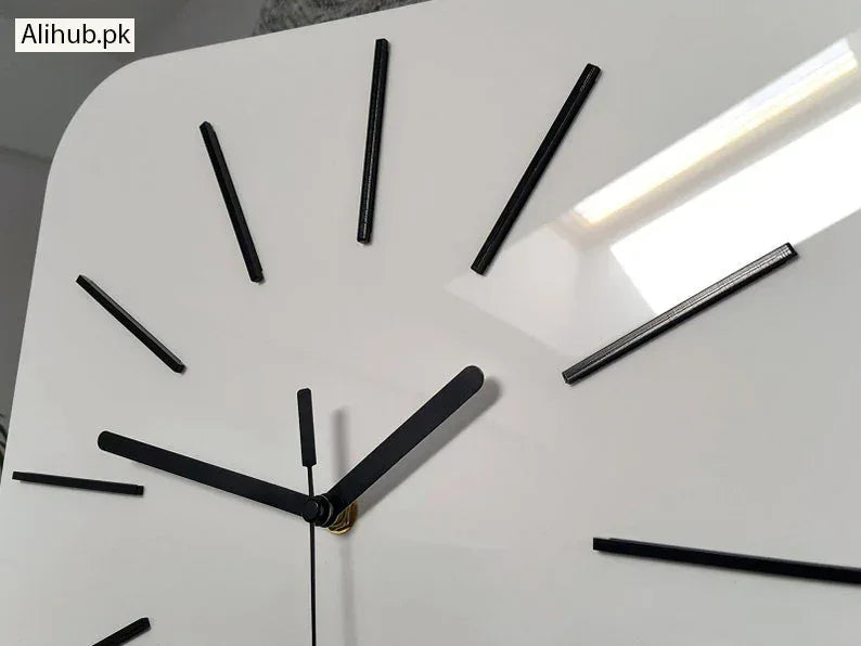 Large 3D Acrylic Mirror Wall Adhesive Clock (#AC45) - Alihub