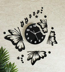 Butterflies with Stars Clock