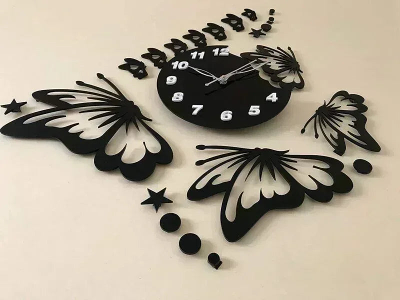 Butterflies with Stars Clock - Alihub