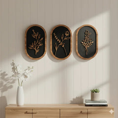 3 PCs Boho Wooden Wall Decor