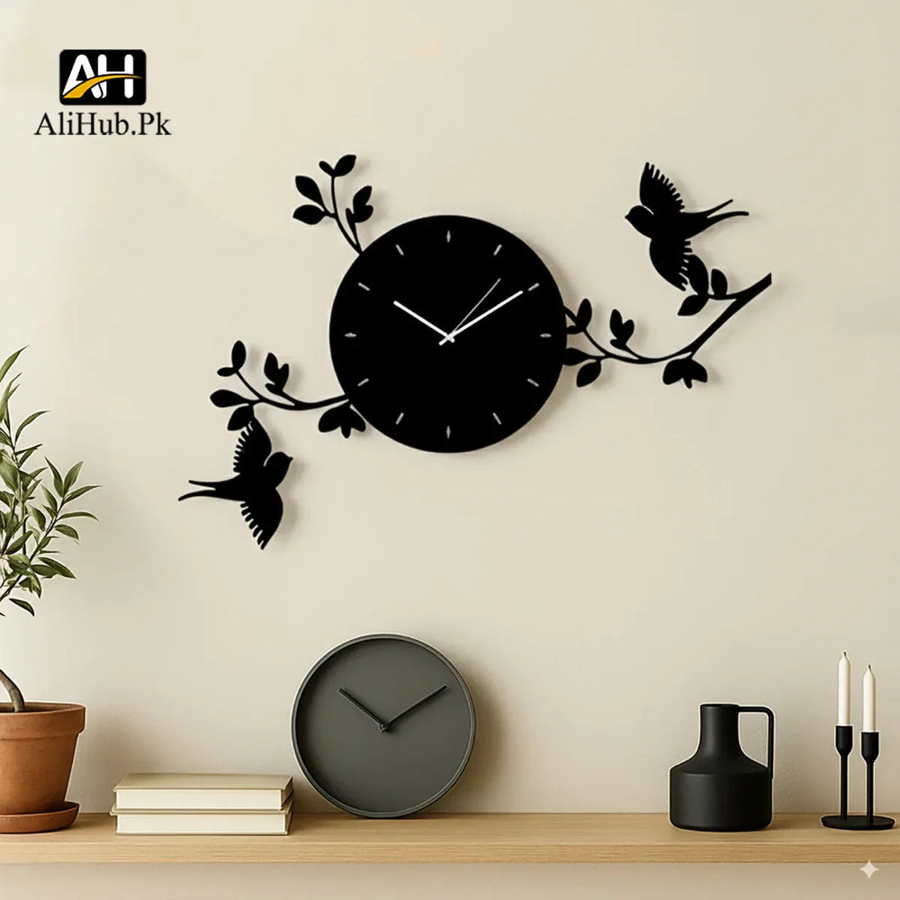 Bird Flaying Wooden wall Clock - Alihub
