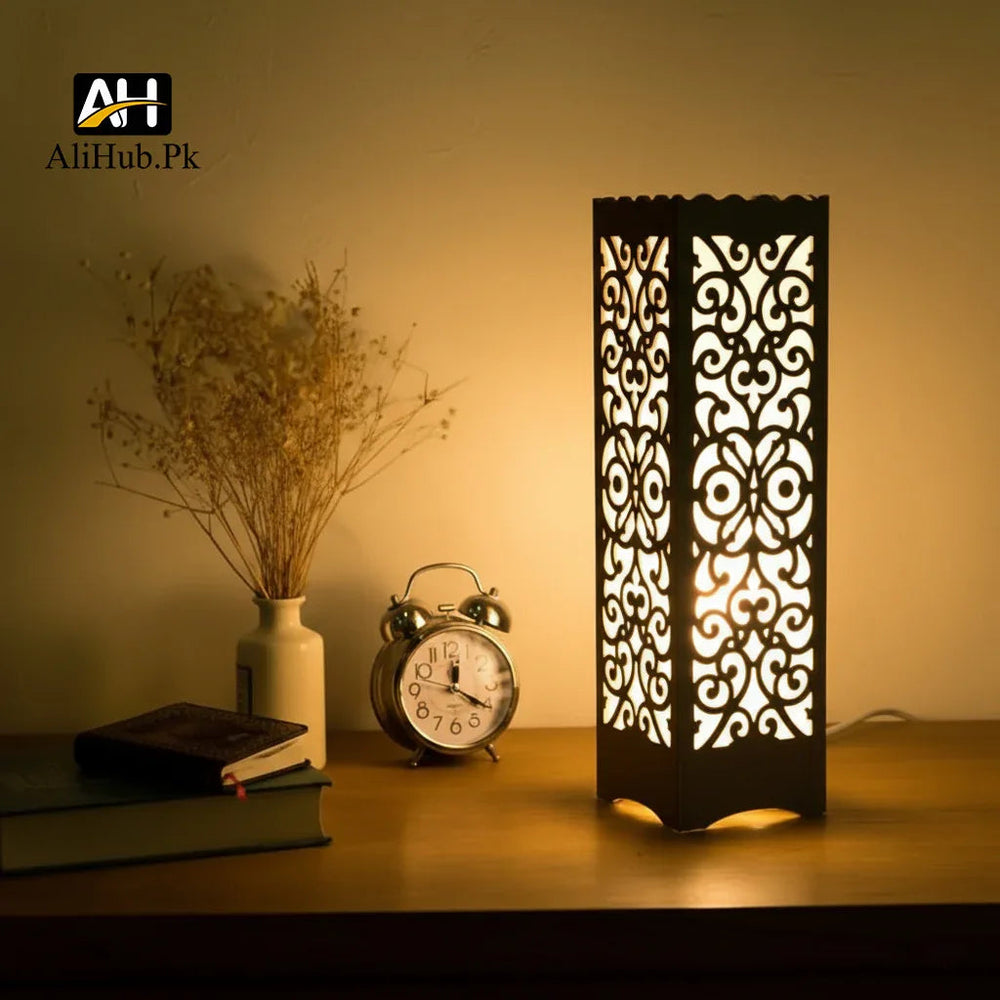Wooden Table Lamp / Table Light / Modern Lamp(Black) - Alihub