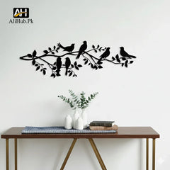 Birds on Branch | Tree Wooden Wall Decor - Alihub