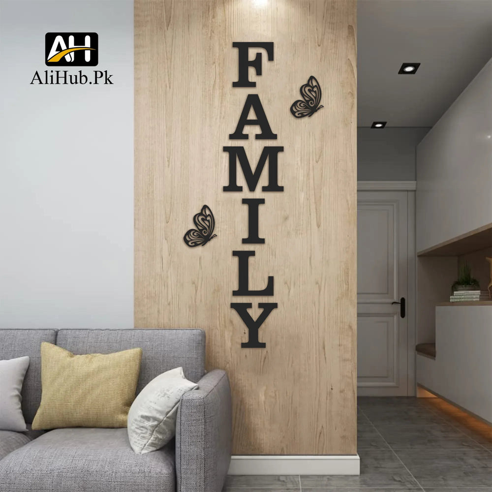 Family Butterfly Wooden Wall Decoration Art - Alihub