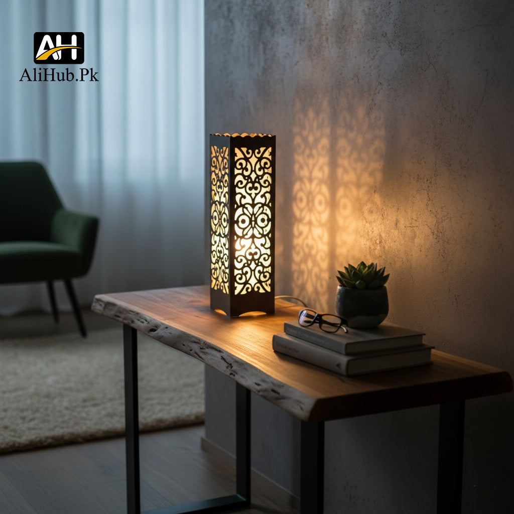 Wooden Table Lamp / Table Light / Modern Lamp(Black)