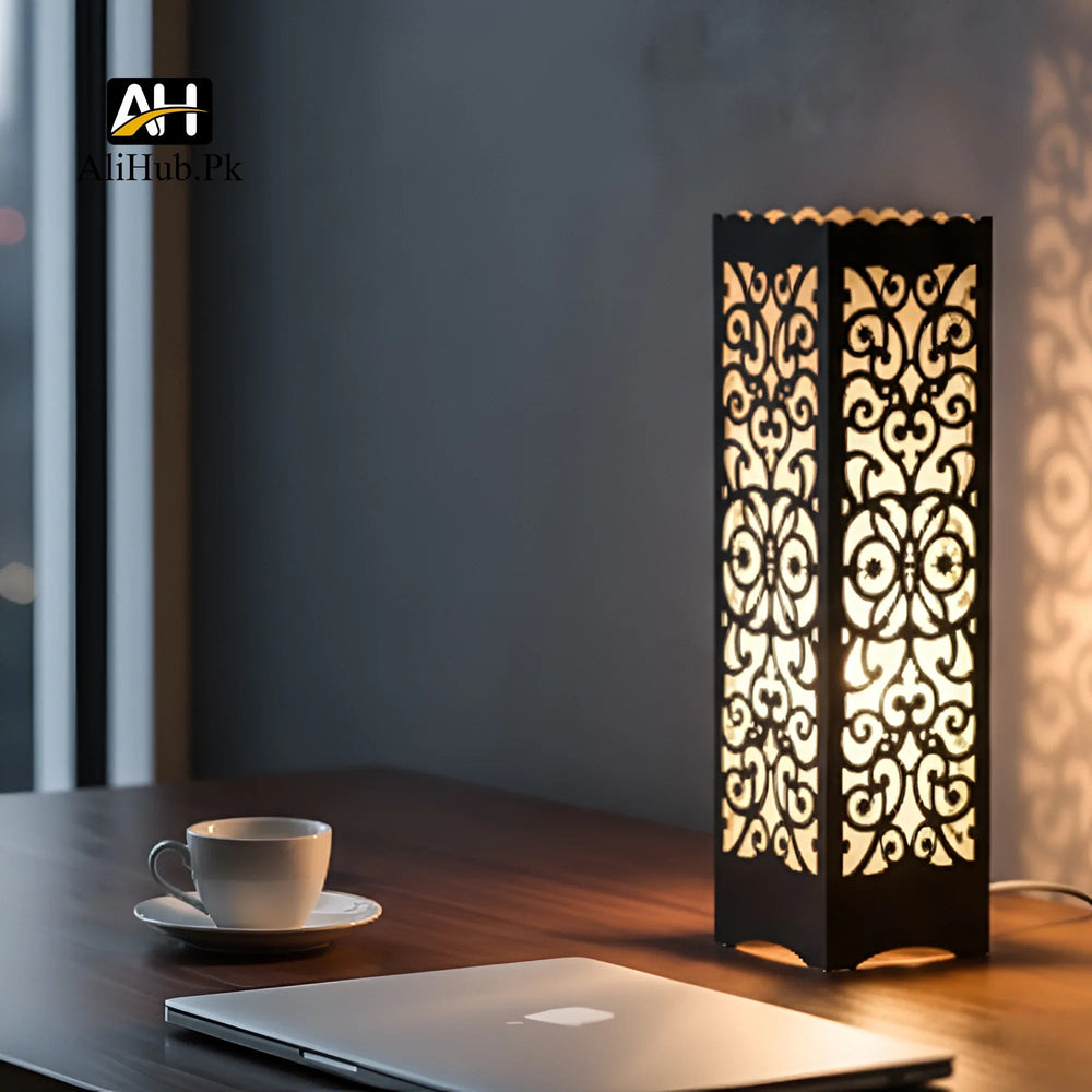 Wooden Table Lamp / Table Light / Modern Lamp(Black) - Alihub
