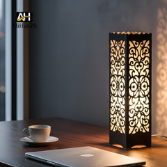 Wooden Table Lamp / Table Light / Modern Lamp(Black)