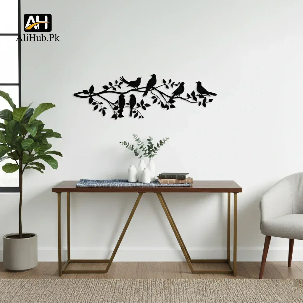 Birds on Branch | Tree Wooden Wall Decor - Alihub