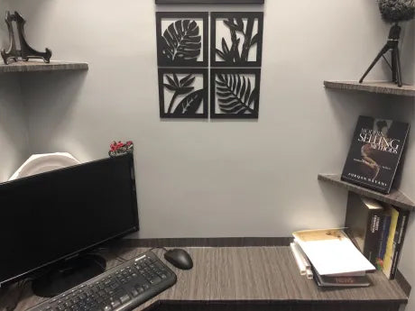 4 PCs Wooden Square Tree Leaf Wall Art Panel Wooden Frames