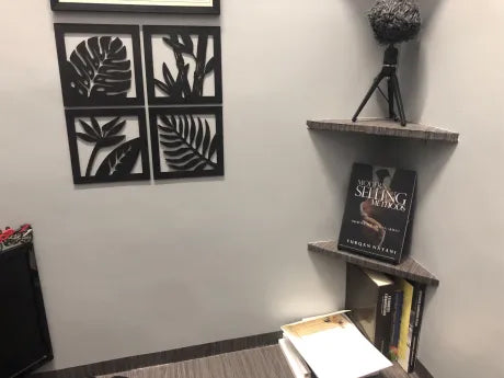 4 PCs Wooden Square Tree Leaf Wall Art Panel Wooden Frames