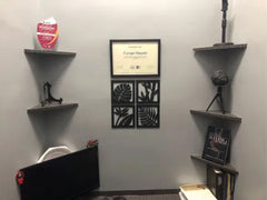 4 PCs Wooden Square Tree Leaf Wall Art Panel Wooden Frames