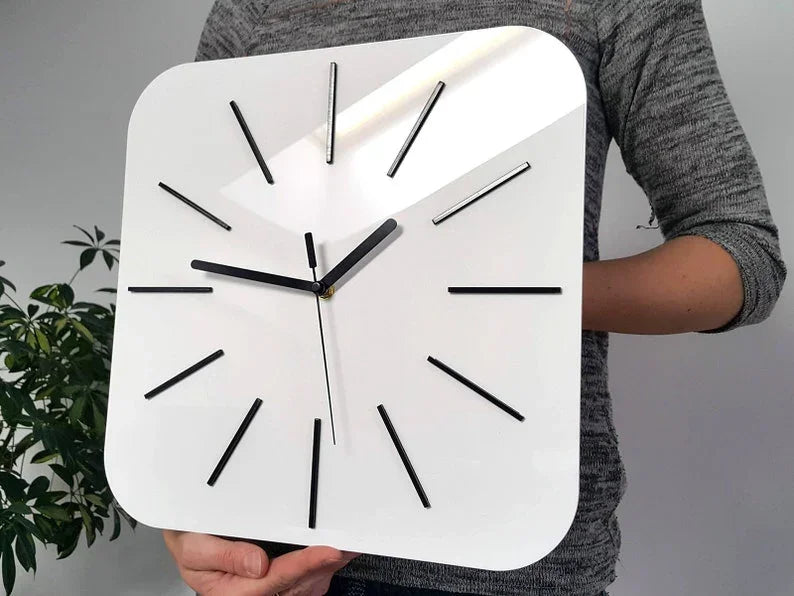 Large 3D Acrylic Mirror Wall Adhesive Clock (#AC45)