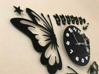 Butterflies with Stars Clock