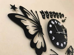 Butterflies with Stars Clock