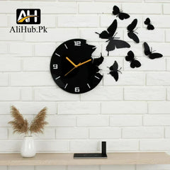 Butterfly Wooden wall clock - Alihub