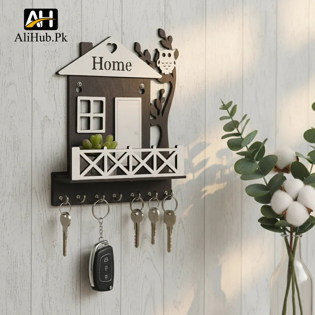 Wooden House Keys Hanger Key Holder for Home/Office Decor - Alihub