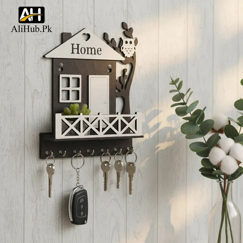 Wooden House Keys Hanger Key Holder for Home/Office Decor - Alihub