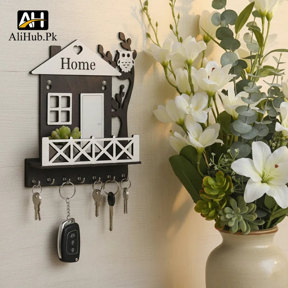 Wooden House Keys Hanger Key Holder for Home/Office Decor - Alihub