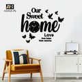 Our Sweet Home Walls Decor with Birds and Butterflies