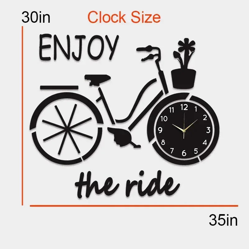 Ride Clock 30in x 35 in Big Size Wooden Clock - Alihub