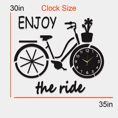 Ride Clock 30in x 35 in Big Size Wooden Clock