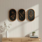 3 PCs Boho Wooden Wall Decor