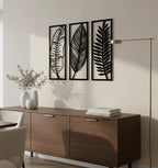 3 Leaf Frame Wooden Wall Art