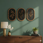 3 PCs Boho Wooden Wall Decor