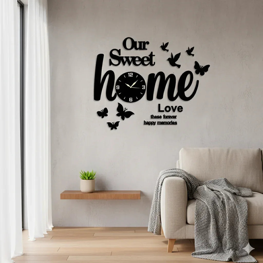 Our Sweet Home Walls Decor with Birds and Butterflies