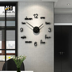 Big Size With 12 Inch Needles Designer 3D Wall Clocks – Elegant Home Décor