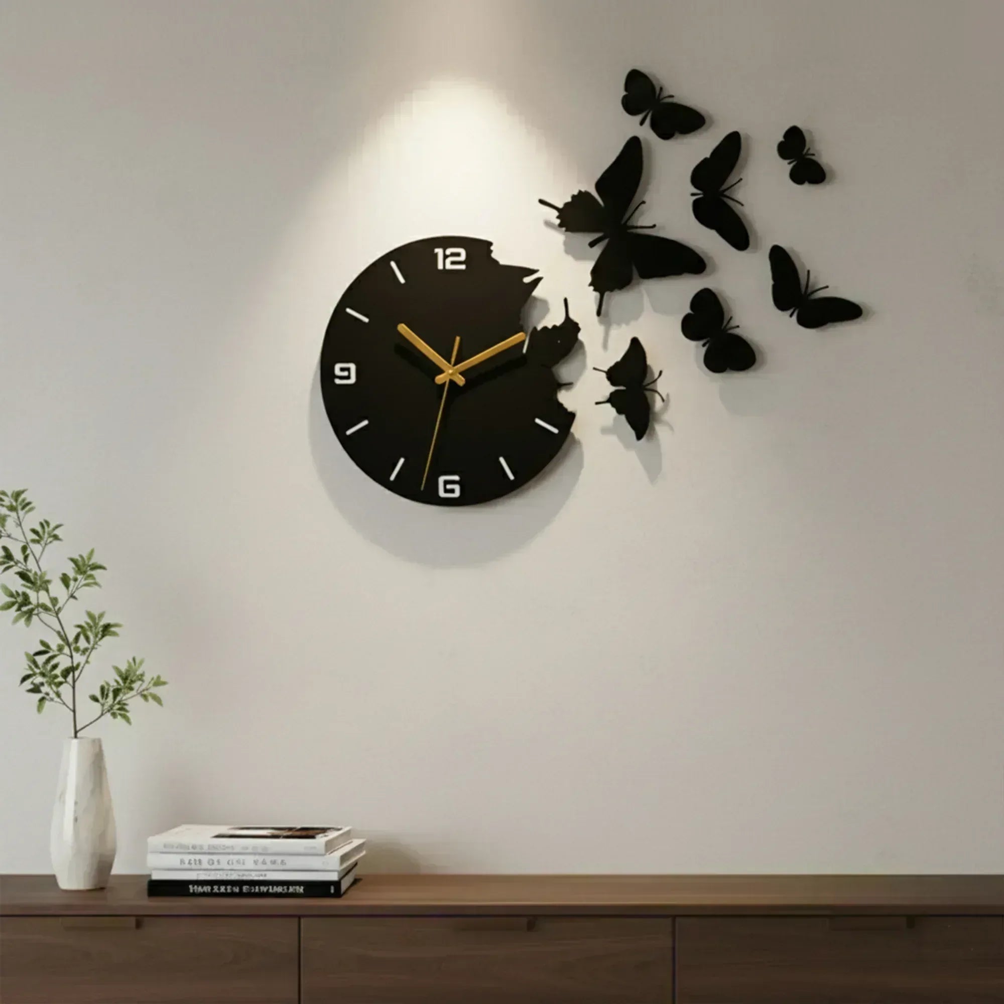 Butterfly Wooden wall clock - Alihub