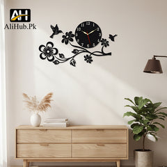 Creative Flower, Bird & Butterfly Design Wall Clock