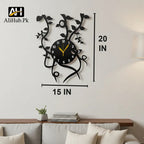 Artistic Nature-Inspired Wooden wall Clock