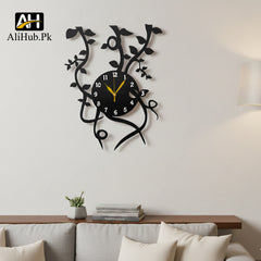 Artistic Nature-Inspired Wooden wall Clock
