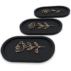 3 Piece Wooden Floral Wall Art Set