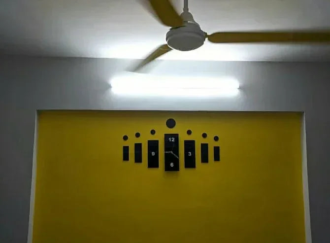 Creative 30in x 13in Wooden Wall Clock