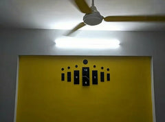 Creative 30in x 13in Wooden Wall Clock