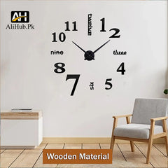Big Size Clock With 12 inch(Clock Hands)- 3D Diy Wooden Wall Clocks (#06)