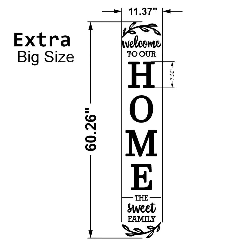 English Letters Home Family Wooden Decals