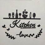 Kitchen is Seasoned with Love Wooden Wall Art